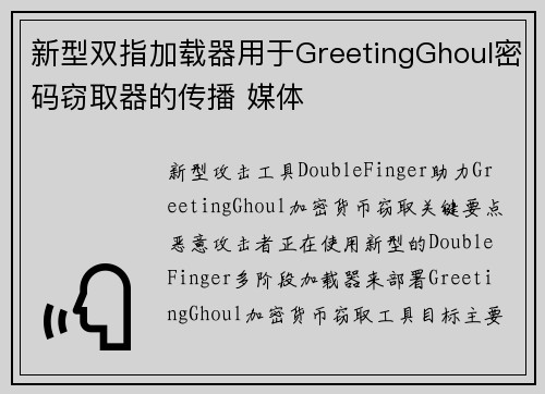 新型双指加载器用于GreetingGhoul密码窃取器的传播 媒体